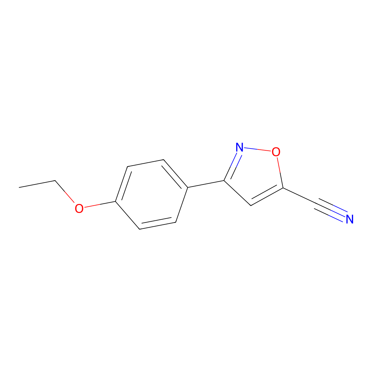 3-(4-Ethoxyphenyl)isoxazole-5-carbonitrile molecular structure, CAS 377051-22-4