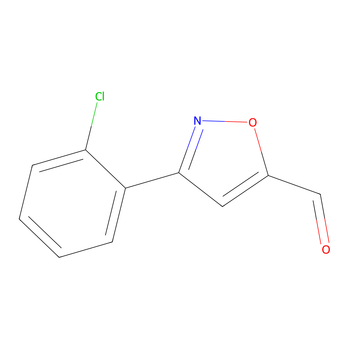 3-(2-Chlorophenyl)isoxazole-5-carbaldehyde molecular structure, CAS 377051-52-0