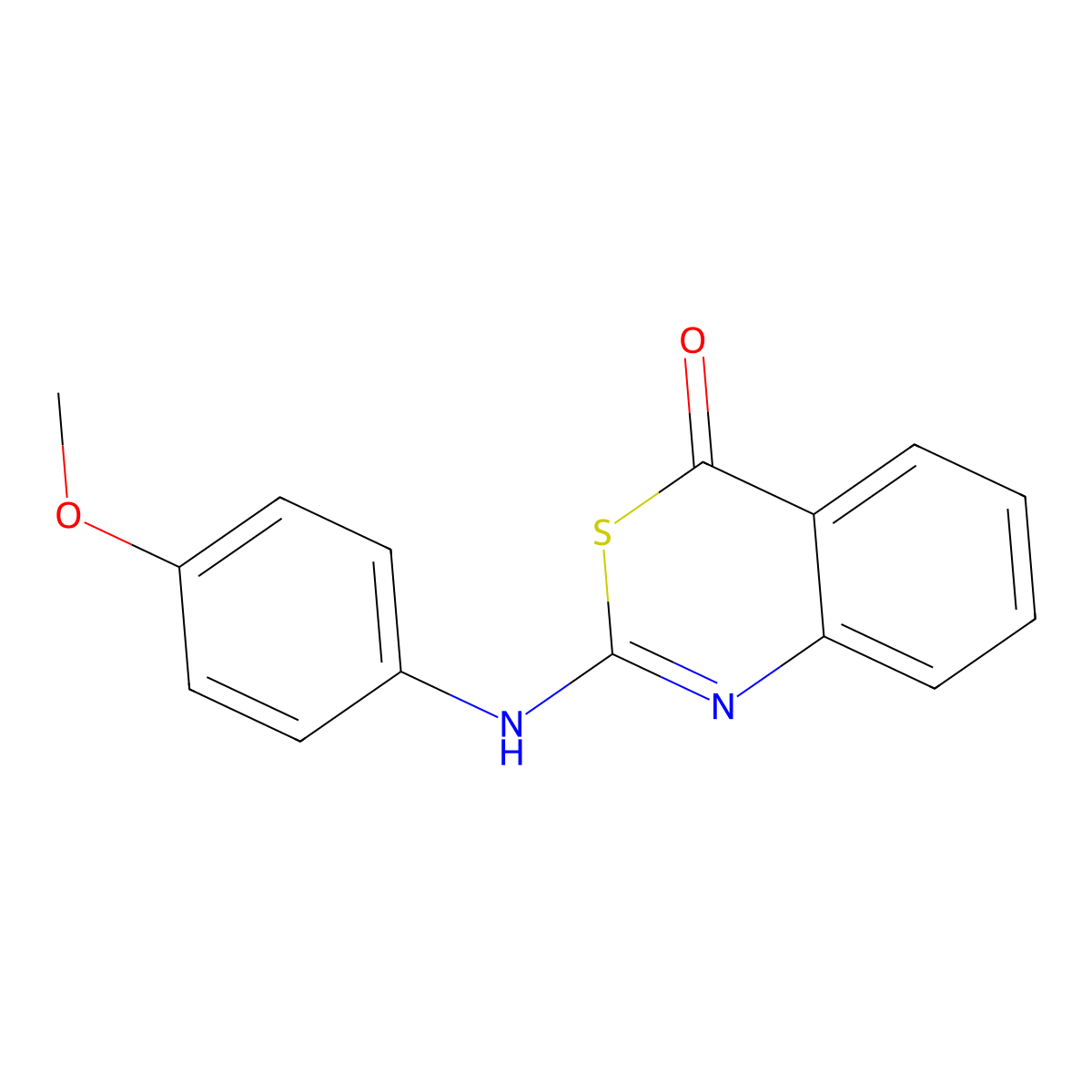 2-(4-methoxyanilino)-4H-3,1-benzothiazin-4-one molecular structure, CAS 377051-66-6