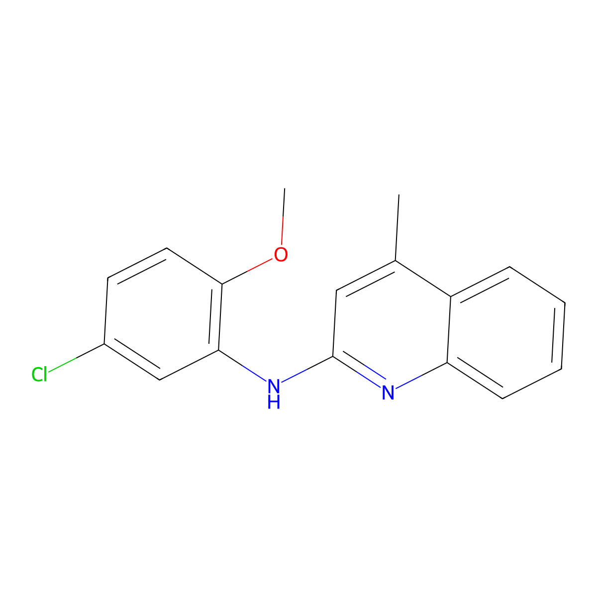 N-(5-chloro-2-methoxyphenyl)-4-methylquinolin-2-amine molecular structure, CAS 377052-40-9