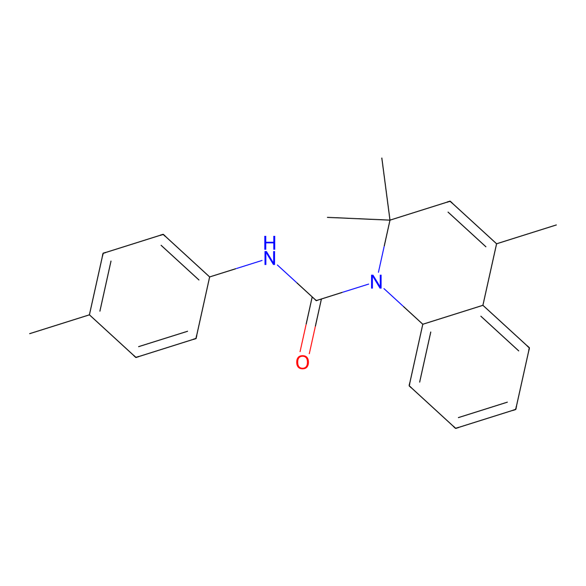 2,2,4-trimethyl-N-(4-methylphenyl)quinoline-1-carboxamide molecular structure, CAS 377052-97-6