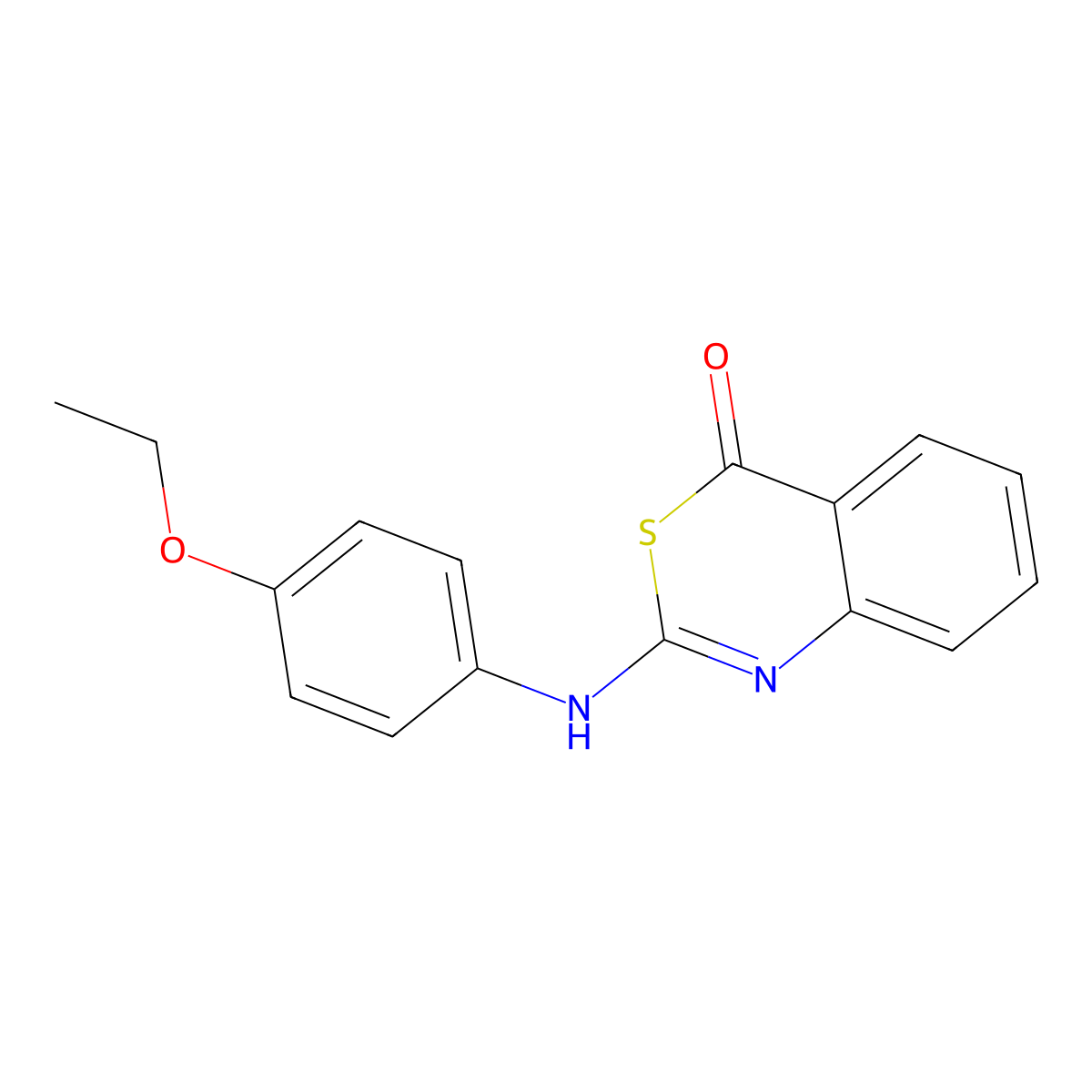 2-(4-Ethoxyanilino)-3,1-benzothiazin-4-one molecular structure, CAS 377053-53-7