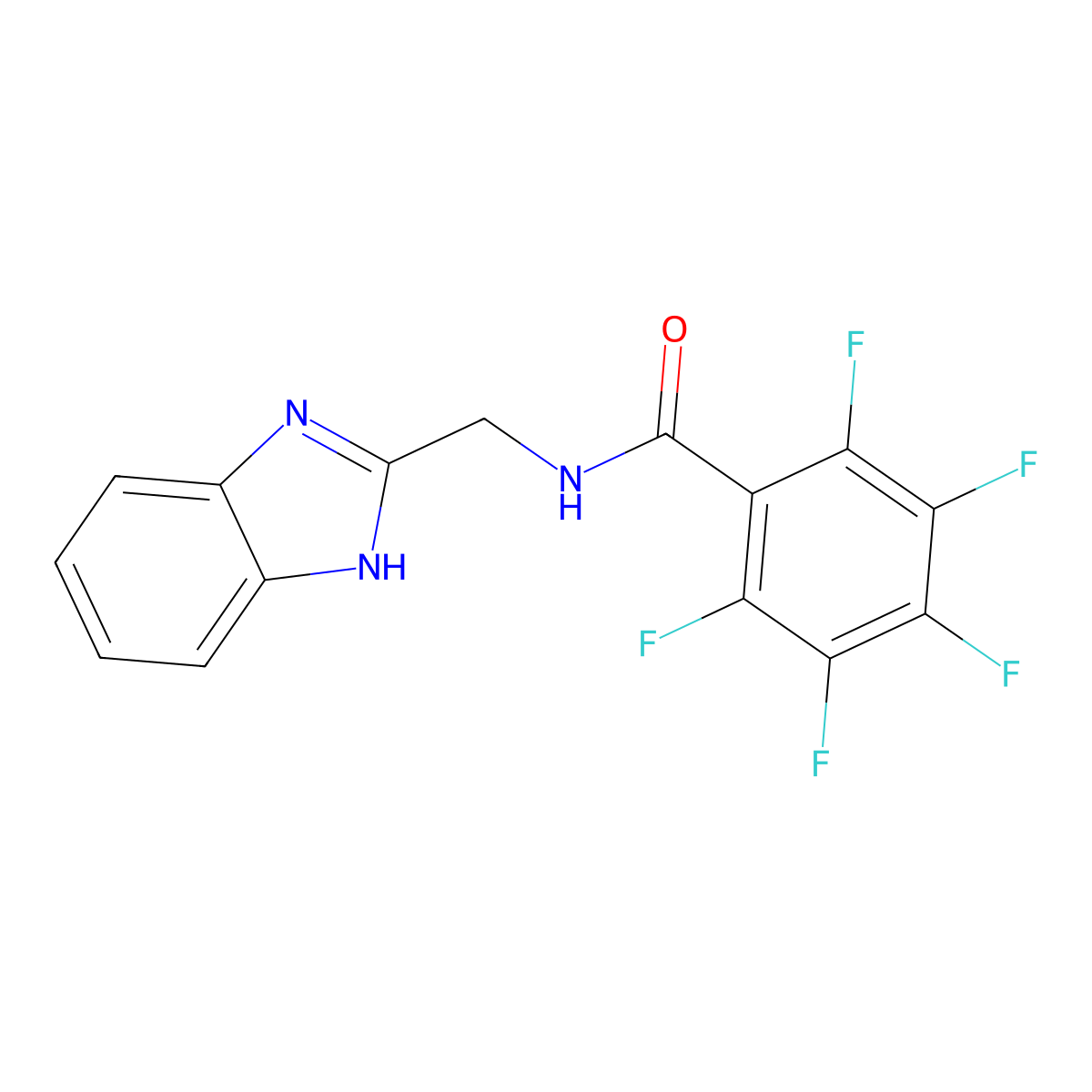 N-(1H-benzimidazol-2-ylmethyl)-2,3,4,5,6-pentafluorobenzamide molecular structure, CAS 377053-67-3