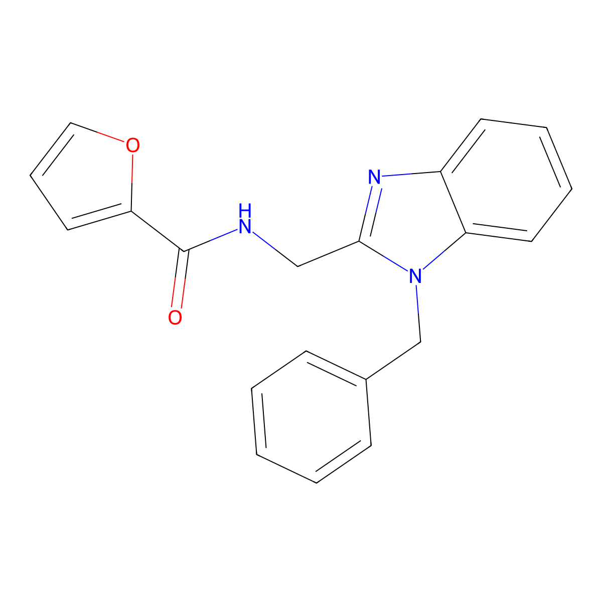 N-[(1-benzyl-1H-benzimidazol-2-yl)methyl]furan-2-carboxamide molecular structure, CAS 377056-39-8