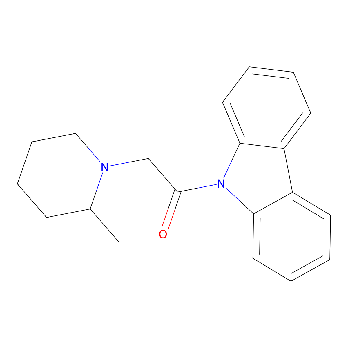 1-Carbazol-9-yl-2-(2-methylpiperidin-1-yl)ethanone molecular structure, CAS 377058-25-8