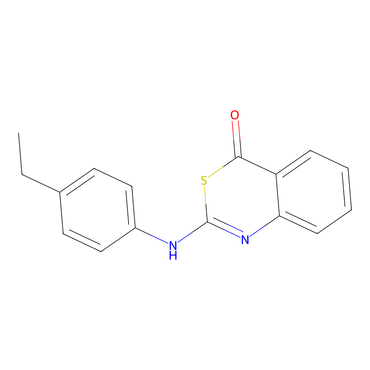 2-[(4-ethylphenyl)amino]-4H-3,1-benzothiazin-4-one molecular structure, CAS 377059-13-7