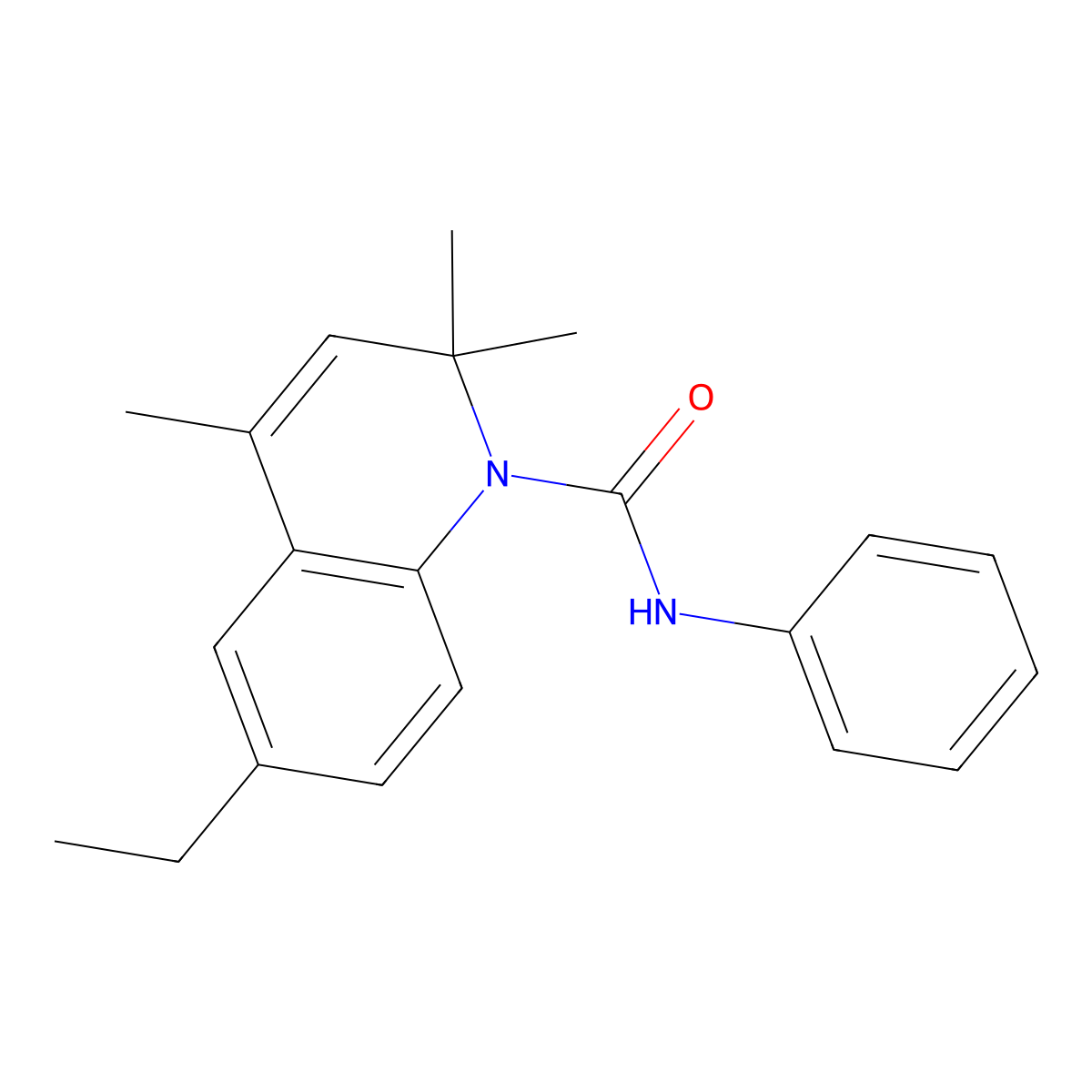 6-ethyl-2,2,4-trimethyl-N-phenylquinoline-1-carboxamide molecular structure, CAS 377061-08-0