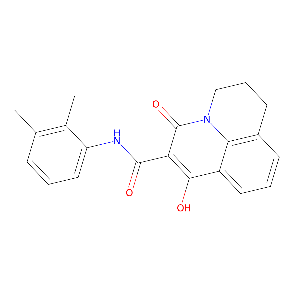 N-(2,3-dimethylphenyl)-7-hydroxy-5-oxo-2,3-dihydro-1H,5H-pyrido[3,2,1-ij]quinoline-6-carboxamide molecular structure, CAS 377061-64-8