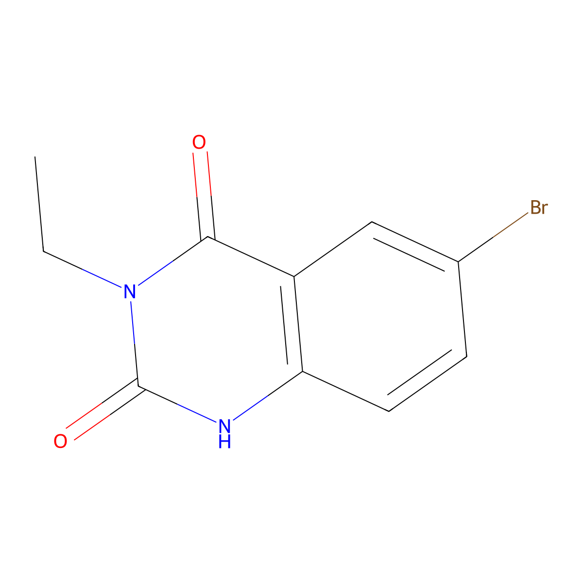 6-bromo-3-ethyl-2,4(1H,3H)-quinazolinedione molecular structure, CAS 377067-64-6