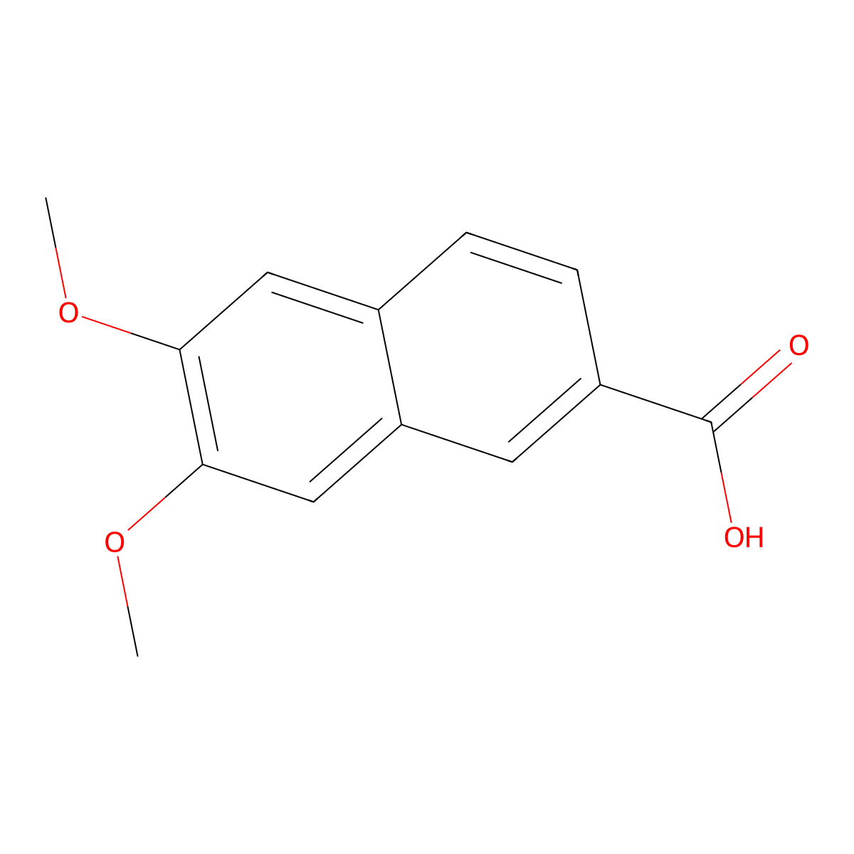 6,7-Dimethoxy-2-naphthoic acid molecular structure, CAS 37707-78-1