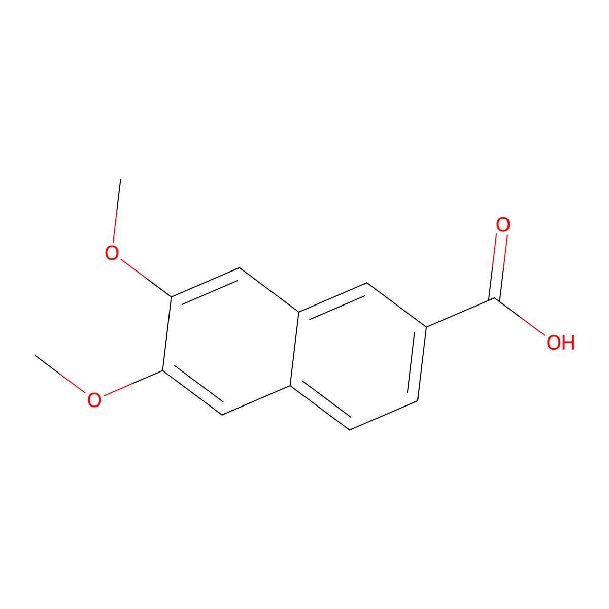 6,7-Dimethoxy-2-naphthoic acid molecular structure, CAS 37707-78-1