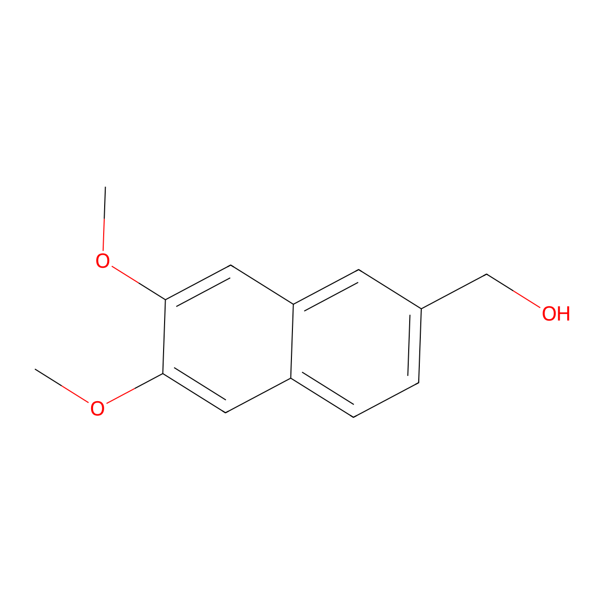 (6,7-Dimethoxynaphthalen-2-yl)methanol molecular structure, CAS 37707-79-2