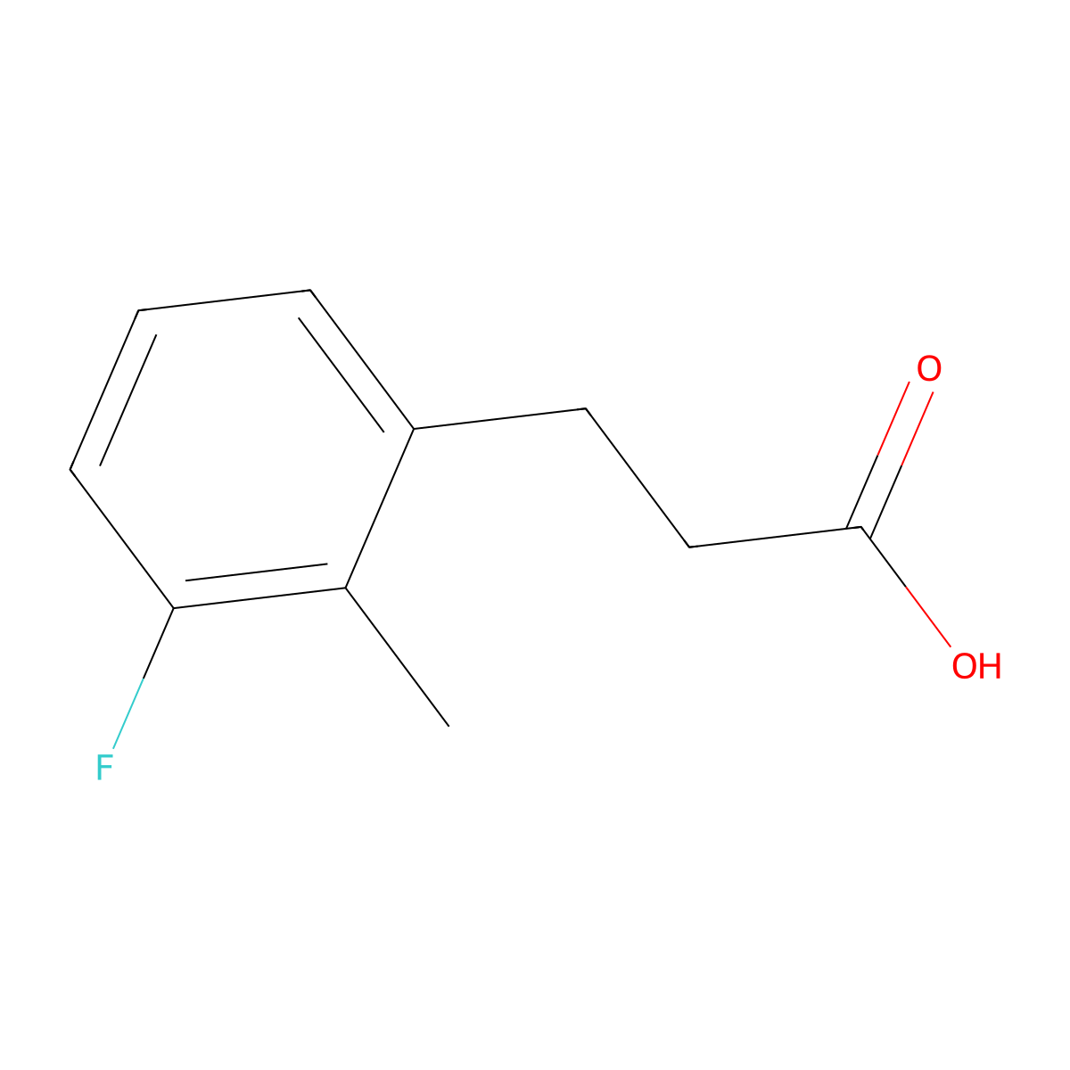 3-(3-Fluoro-2-methylphenyl)propanoic acid molecular structure, CAS 377083-80-2