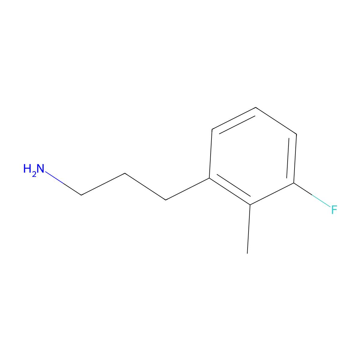 3-(3-Fluoro-2-methylphenyl)propan-1-amine molecular structure, CAS 377083-84-6