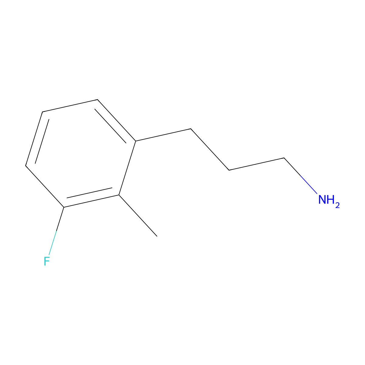 3-(3-Fluoro-2-methylphenyl)propan-1-amine molecular structure, CAS 377083-84-6