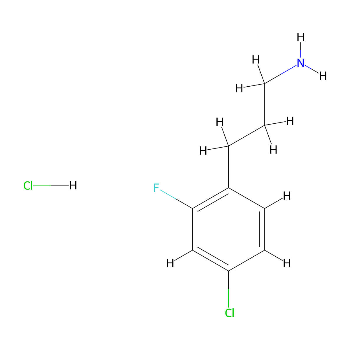 3-(4-Chloro-2-fluorophenyl)propan-1-amine hydrochloride molecular structure, CAS 377084-01-0