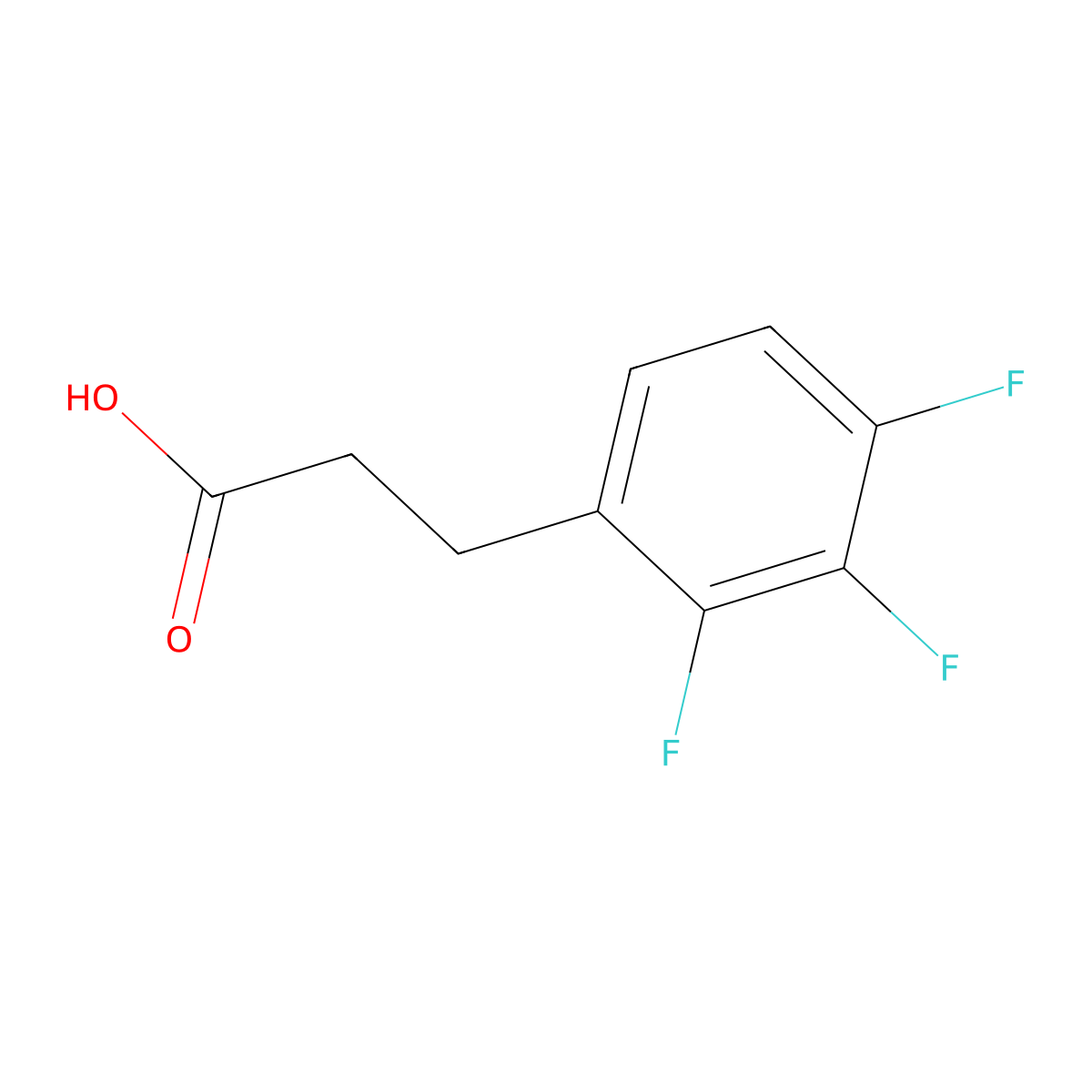 3-(2,3,4-Trifluorophenyl)propanoic acid molecular structure, CAS 377084-05-4
