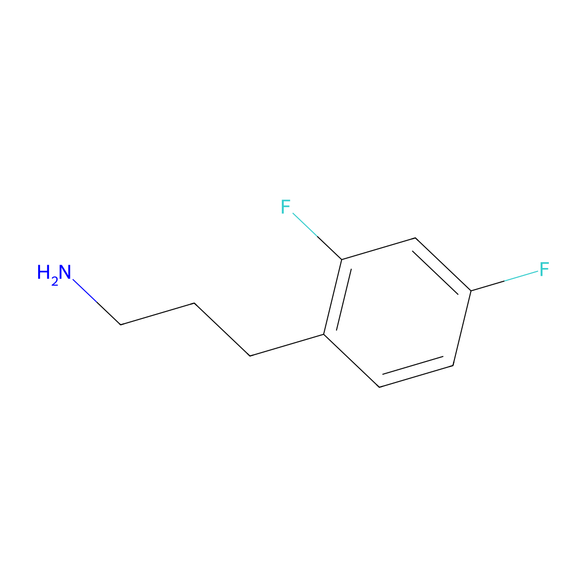 2,4-Difluoro-benzenepropanamine molecular structure, CAS 377084-64-5