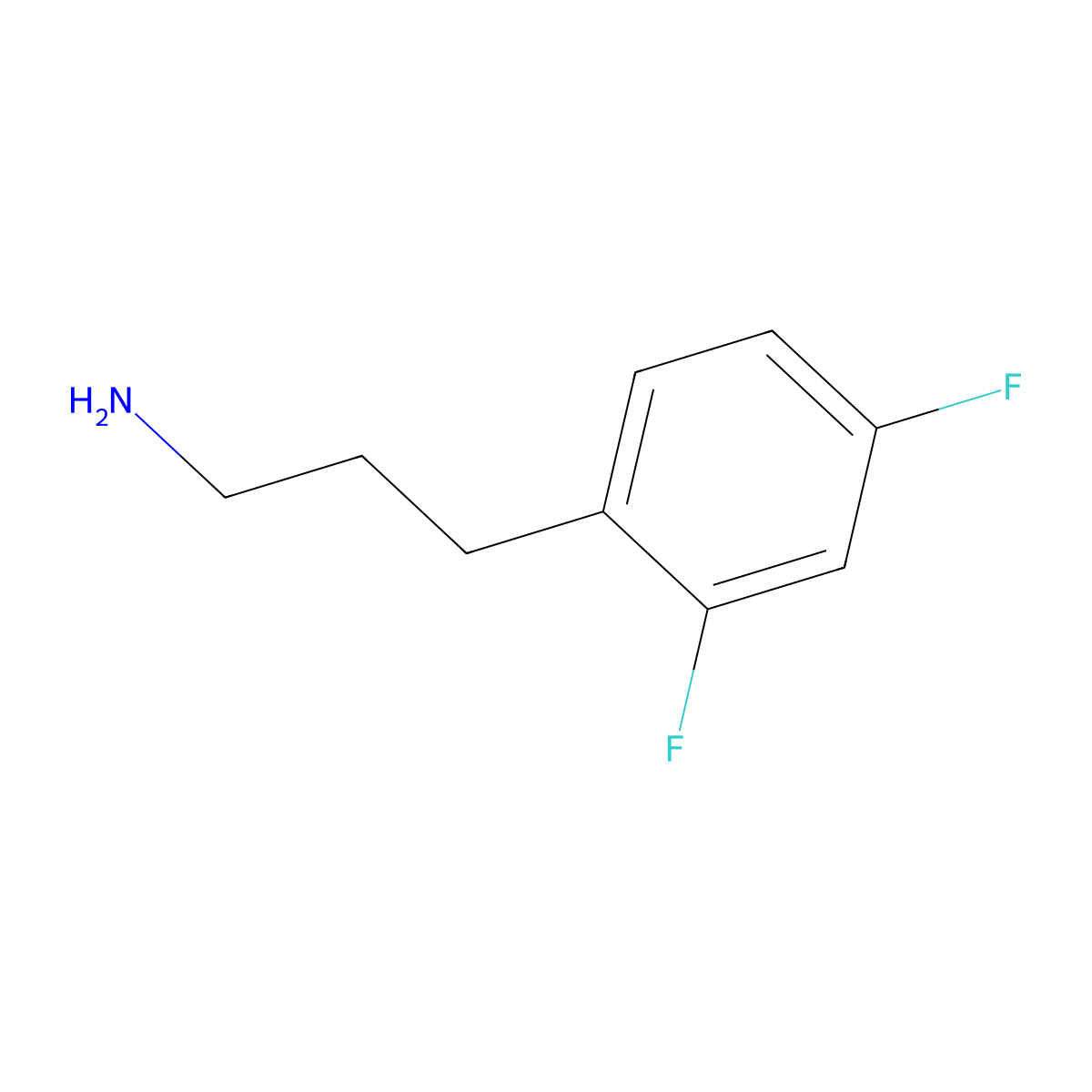 2,4-Difluoro-benzenepropanamine molecular structure, CAS 377084-64-5