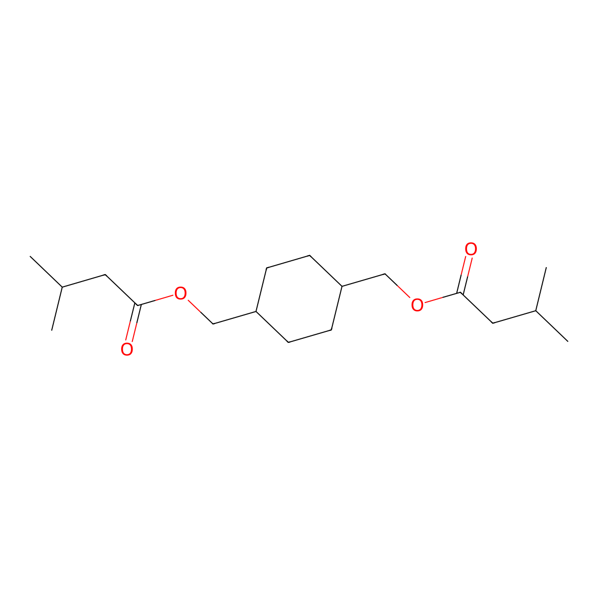 Butanoic acid, 3-methyl-, 1,4-cyclohexanediylbis(methylene) ester molecular structure, CAS 377085-57-9