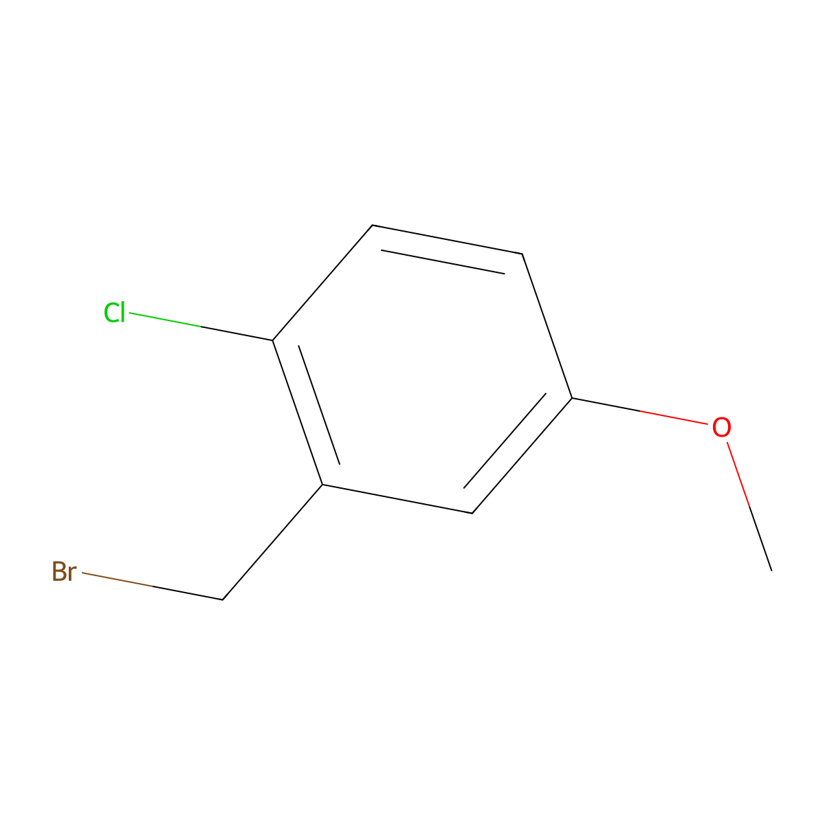 2-(Bromomethyl)-1-chloro-4-methoxybenzene molecular structure, CAS 3771-13-9