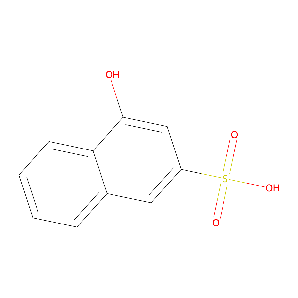2-Naphthalenesulfonic acid, 4-hydroxy- molecular structure, CAS 3771-14-0