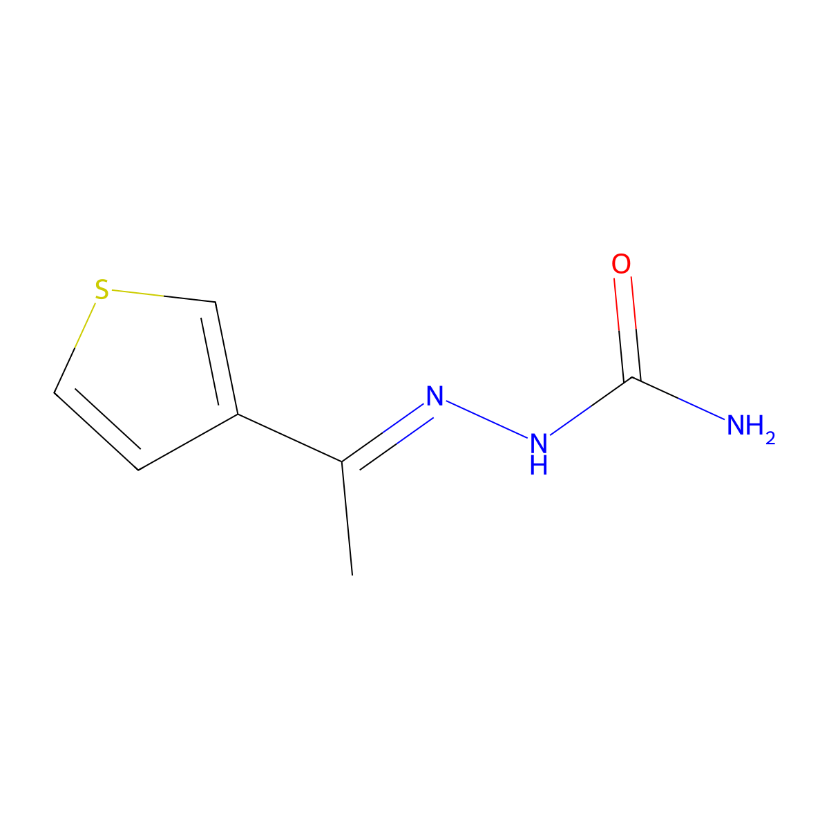 2-[1-(3-Thienyl)ethylidene]hydrazinecarboxamide molecular structure, CAS 3771-72-0