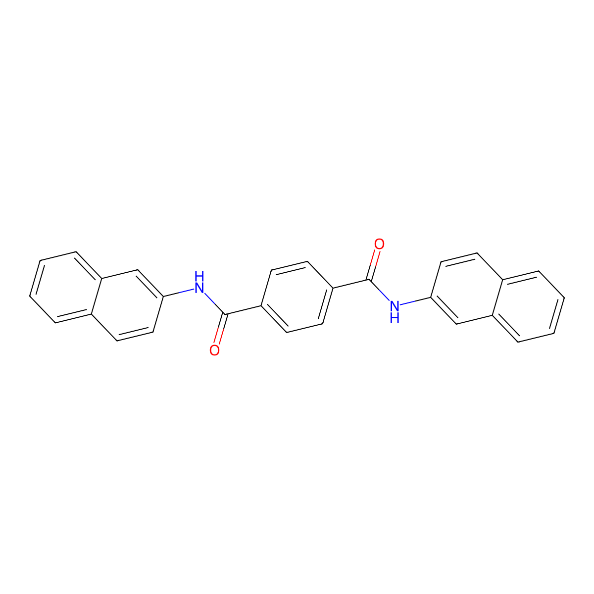 1-N,4-N-dinaphthalen-2-ylbenzene-1,4-dicarboxamide molecular structure, CAS 3771-99-1