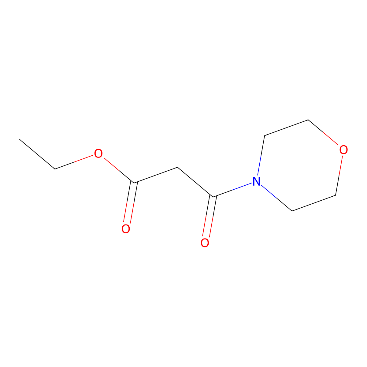Ethyl 3-morpholino-3-oxopropanoate molecular structure, CAS 37714-64-0
