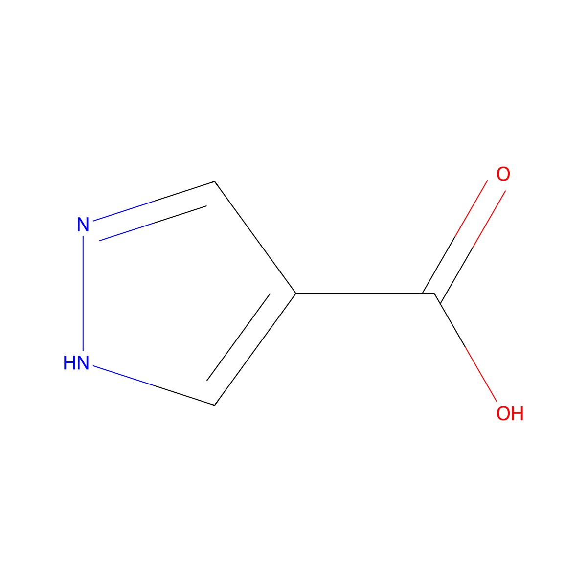 Pyrazole-4-carboxylic acid molecular structure, CAS 37718-11-9