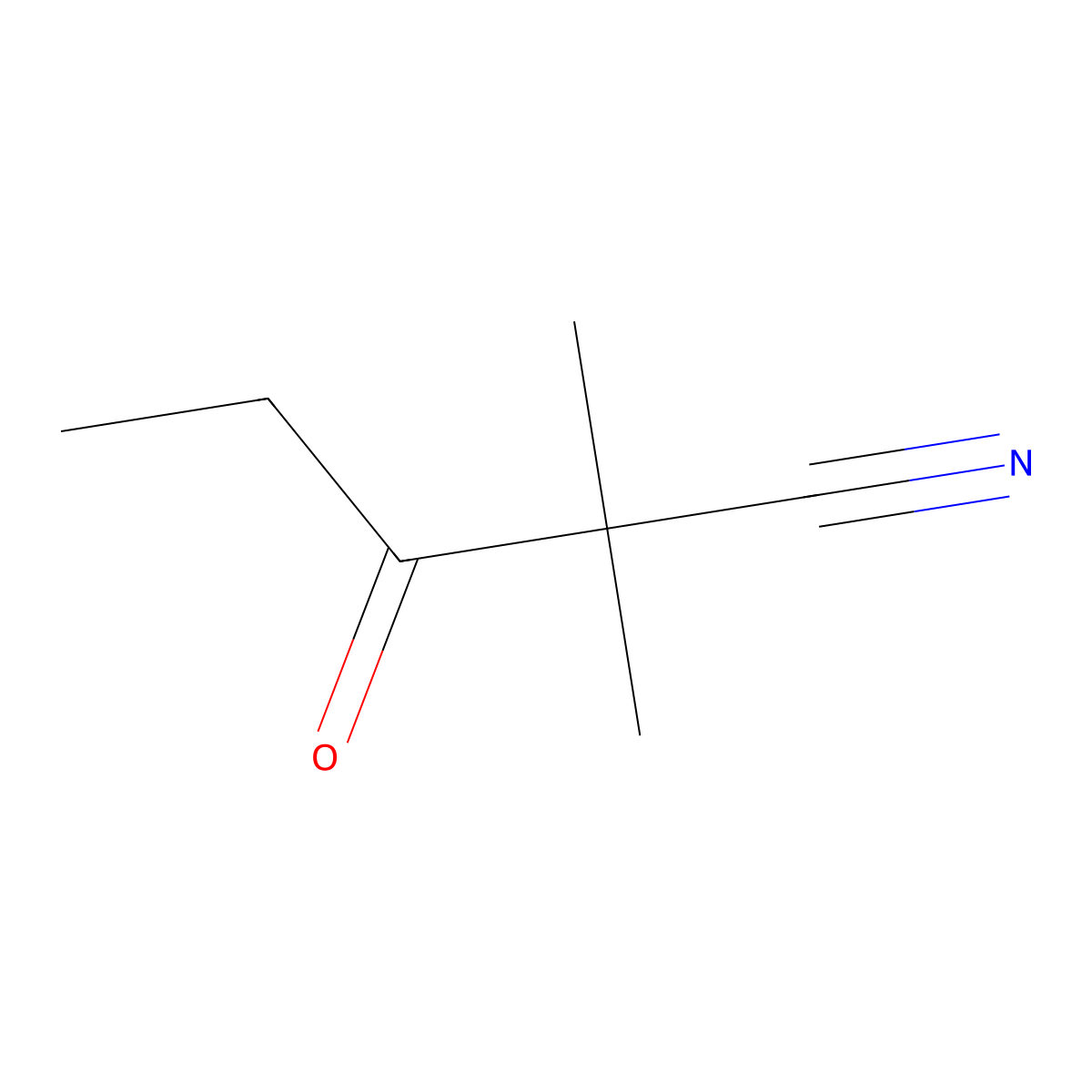 2,2-Dimethyl-3-oxopentanenitrile molecular structure, CAS 37719-03-2
