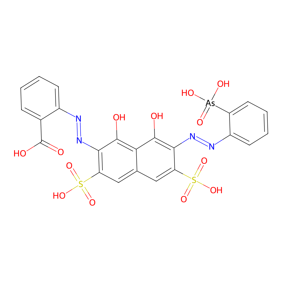Carboxyarsenazo molecular structure, CAS 3772-44-9