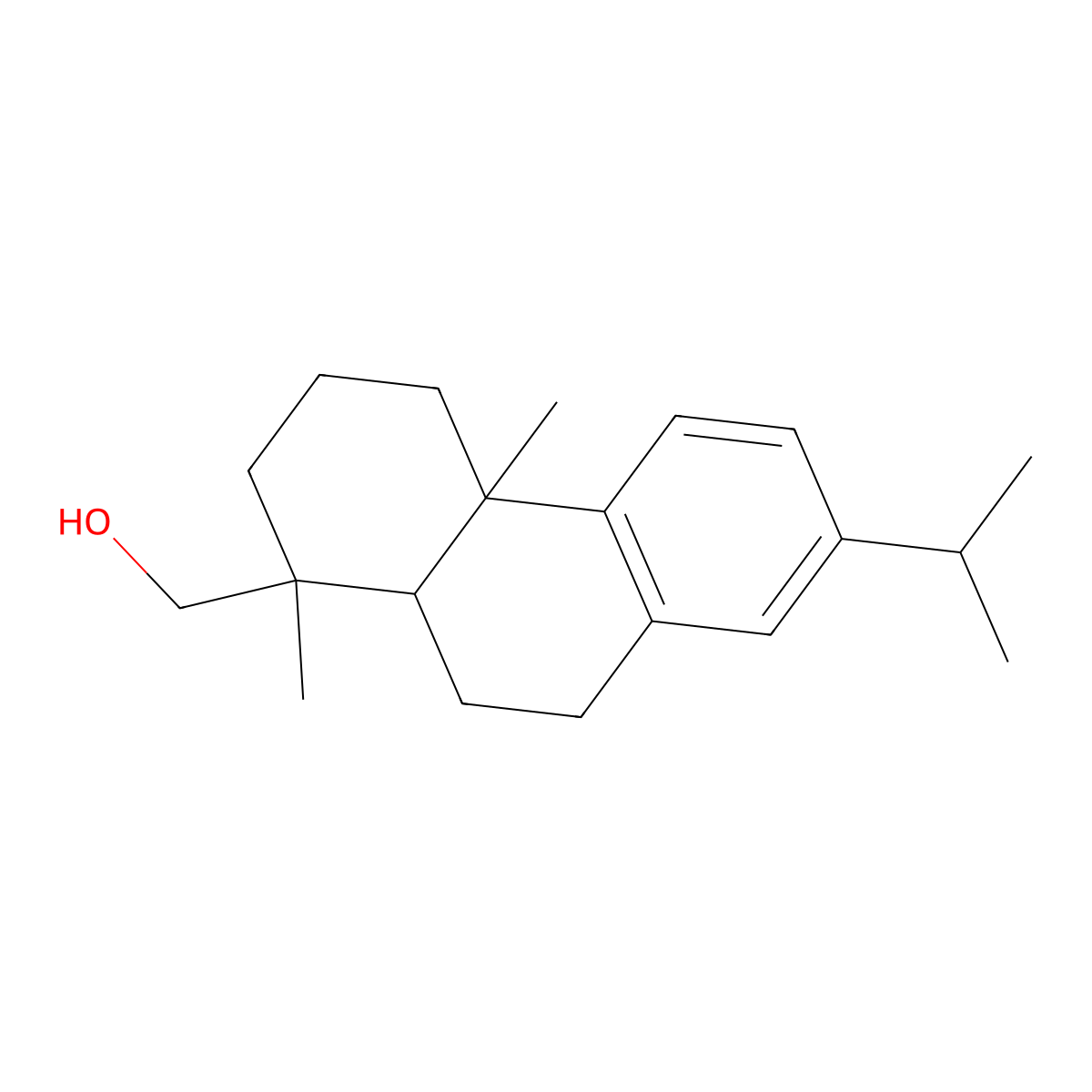 Dehydroabietyl alcohol molecular structure, CAS 3772-55-2