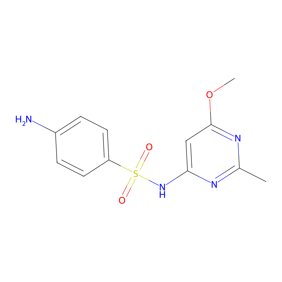 Sulfametomidine molecular structure, CAS 3772-76-7