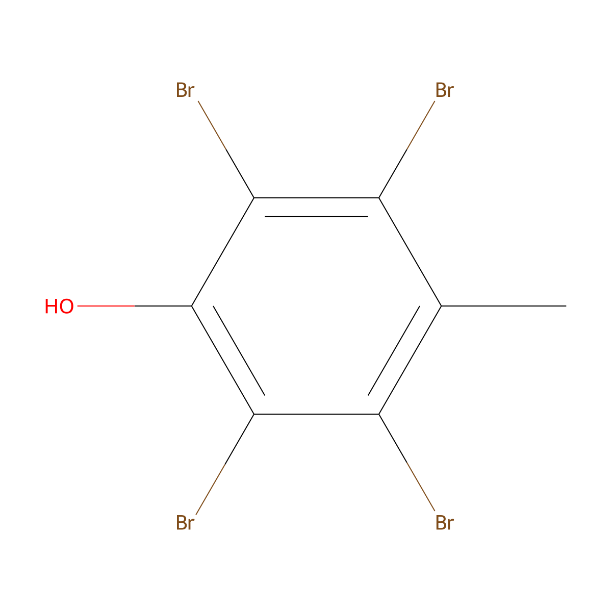 2,3,5,6-Tetrabromo-4-methylphenol molecular structure, CAS 37721-75-8