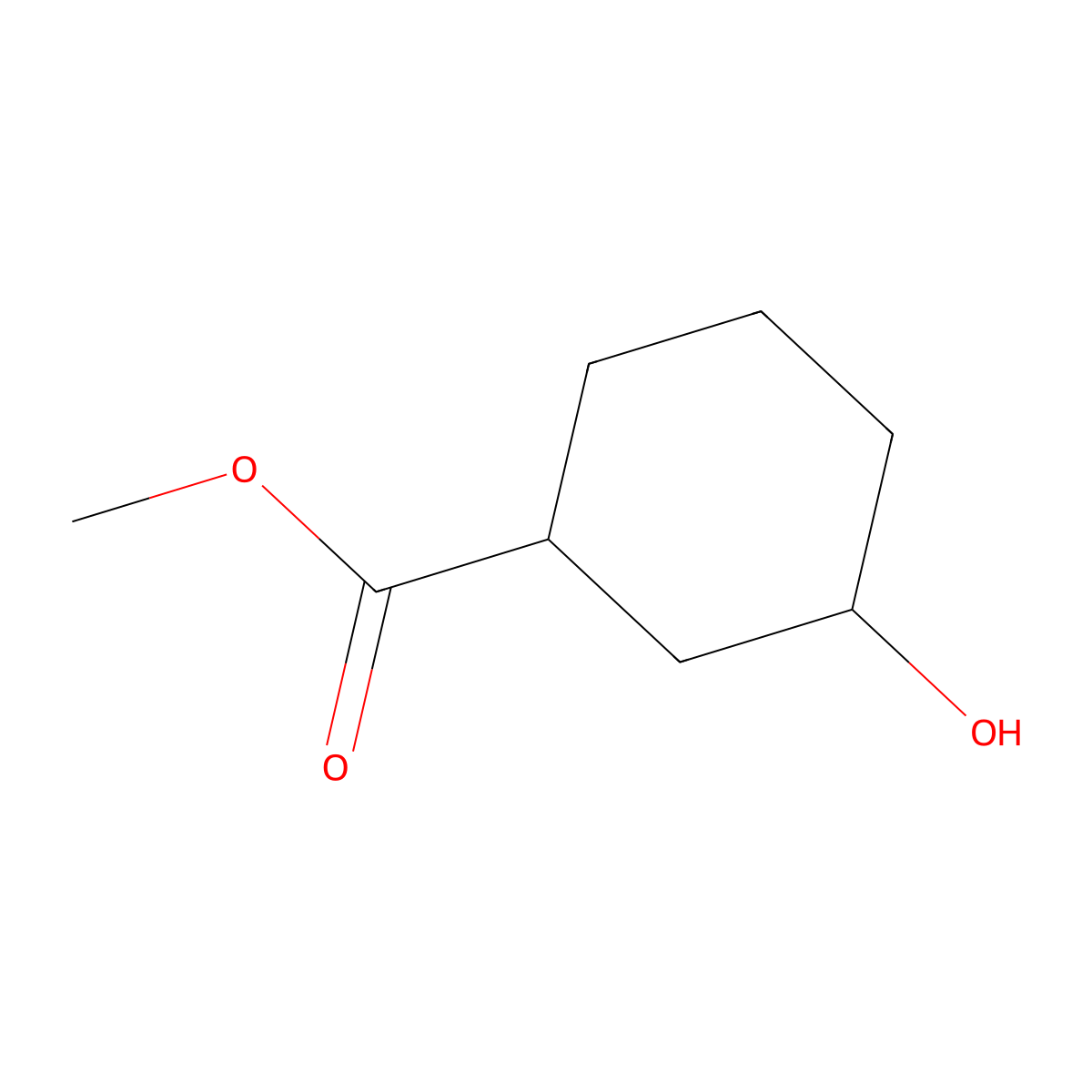 Methyl 3-hydroxycyclohexane-1-carboxylate molecular structure, CAS 37722-82-0