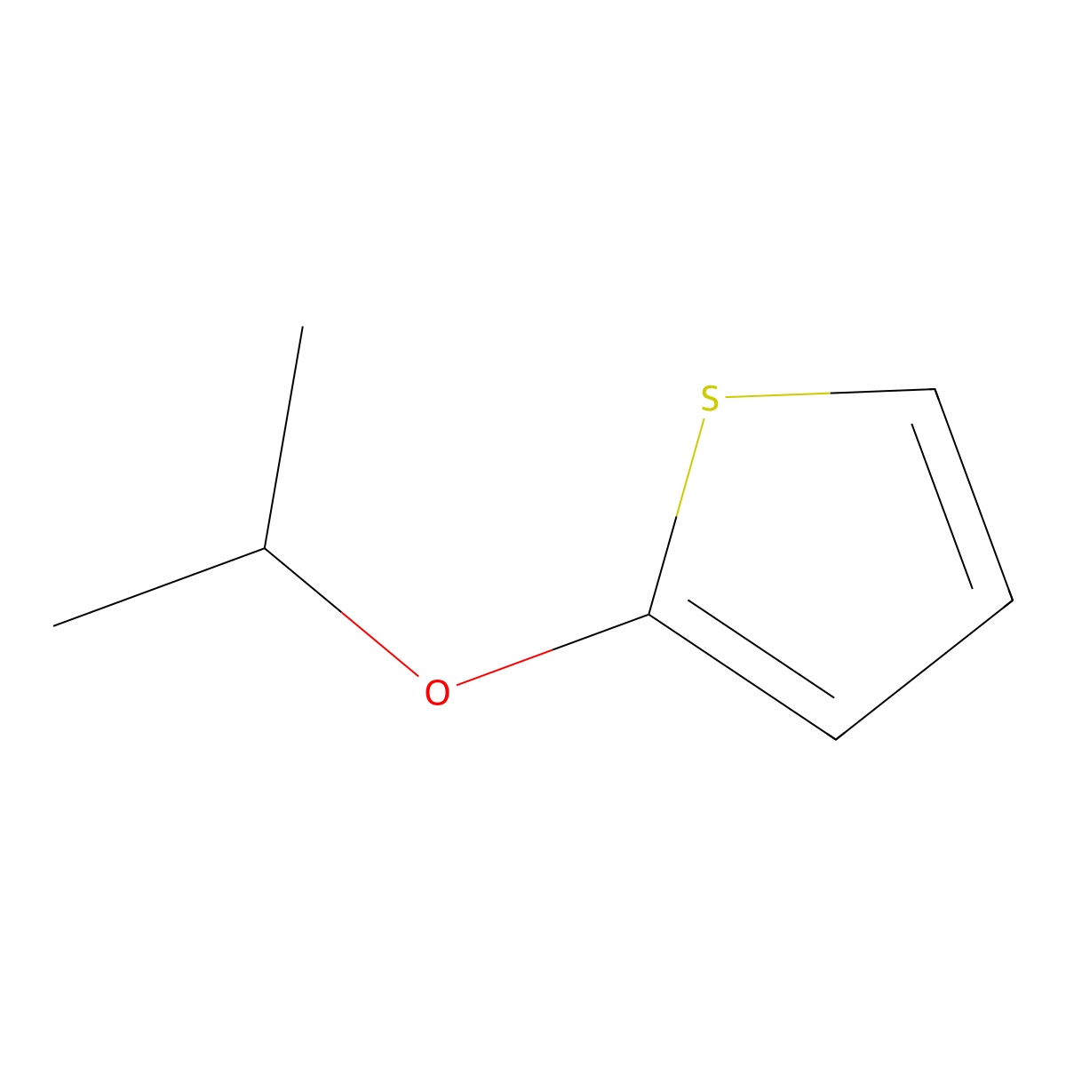 Thiophene, 2-(1-methylethoxy)- molecular structure, CAS 37723-48-1