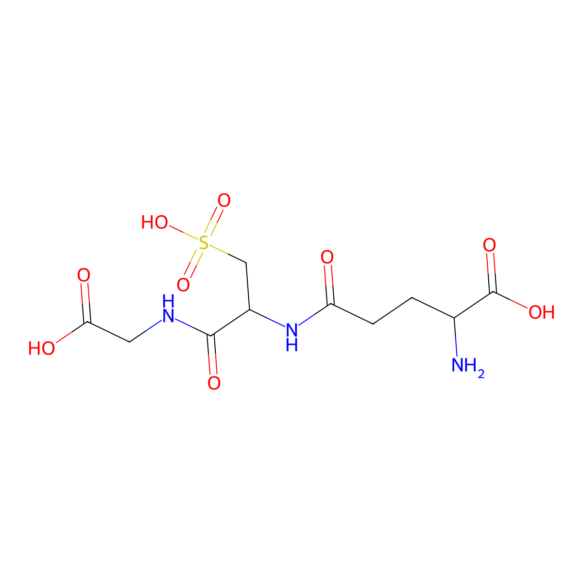 Glutathione sulfonic acid molecular structure, CAS 3773-07-7