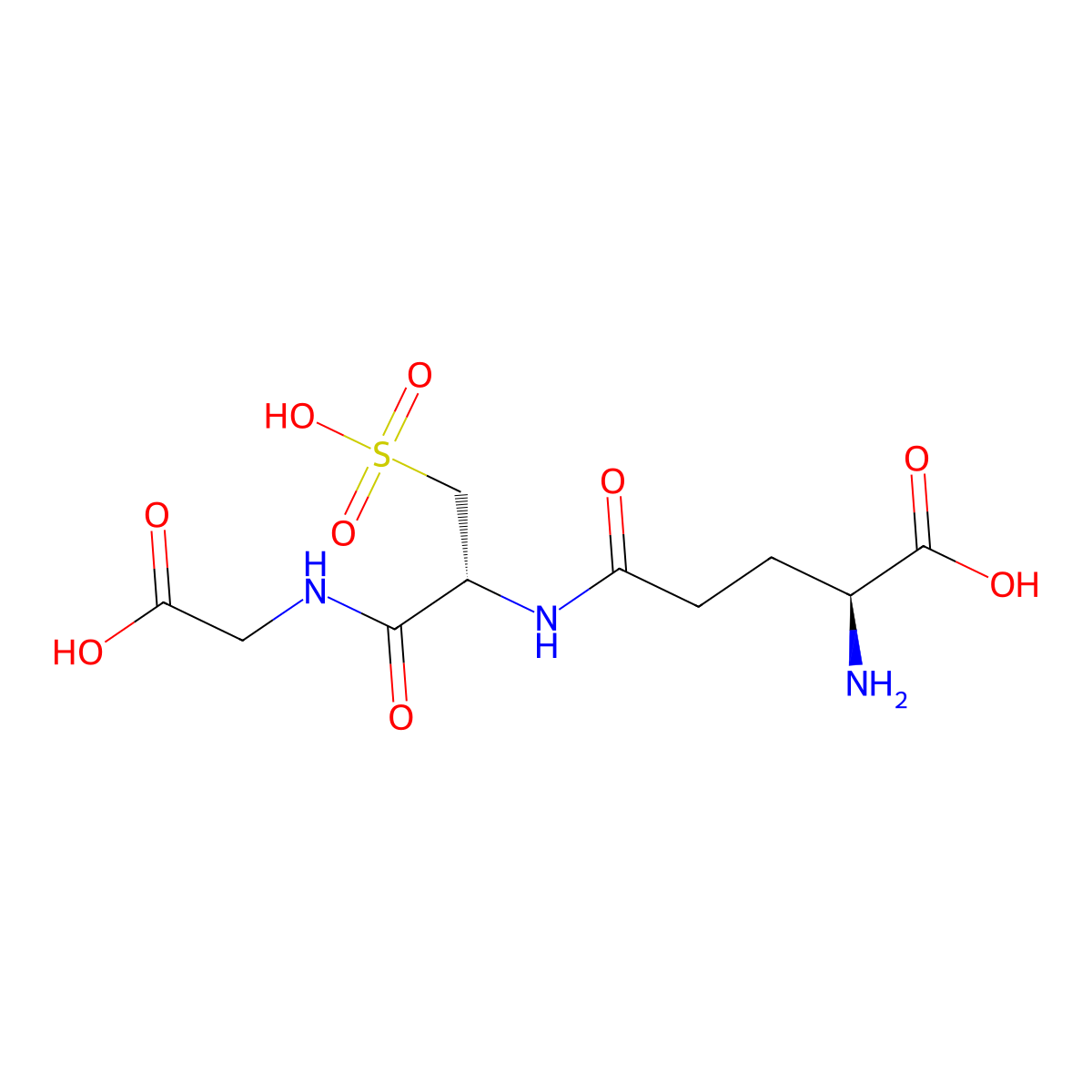 Glutathione sulfonic acid molecular structure, CAS 3773-07-7