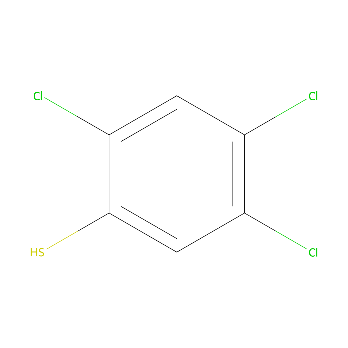2,4,5-Trichlorobenzenethiol molecular structure, CAS 3773-14-6