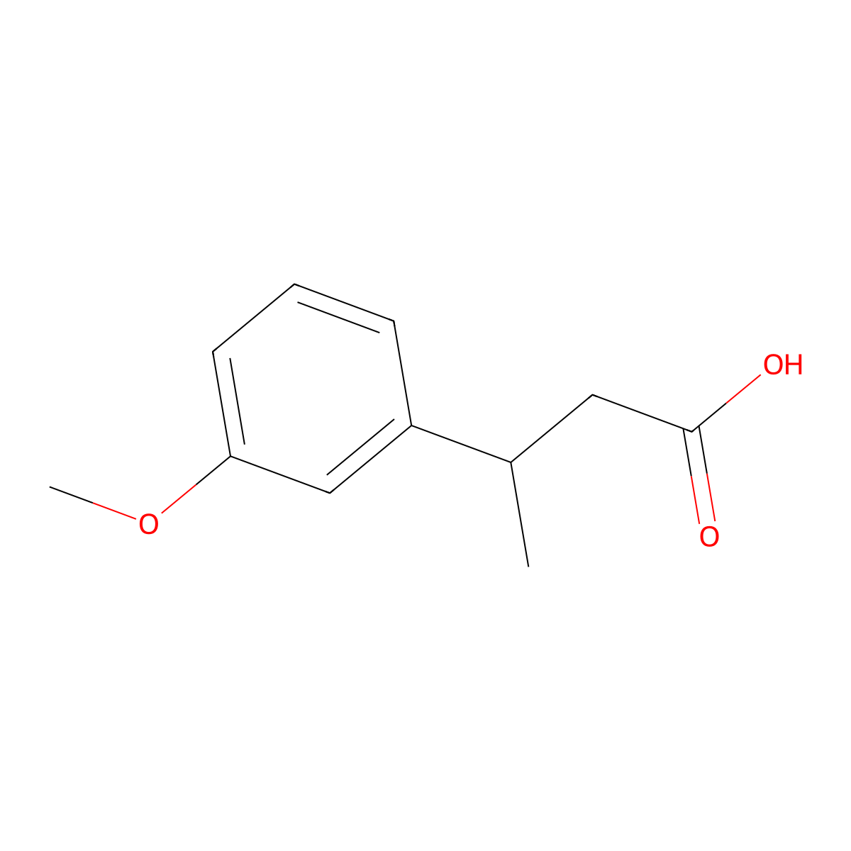 3-(3-Methoxyphenyl)butanoic acid molecular structure, CAS 37730-33-9