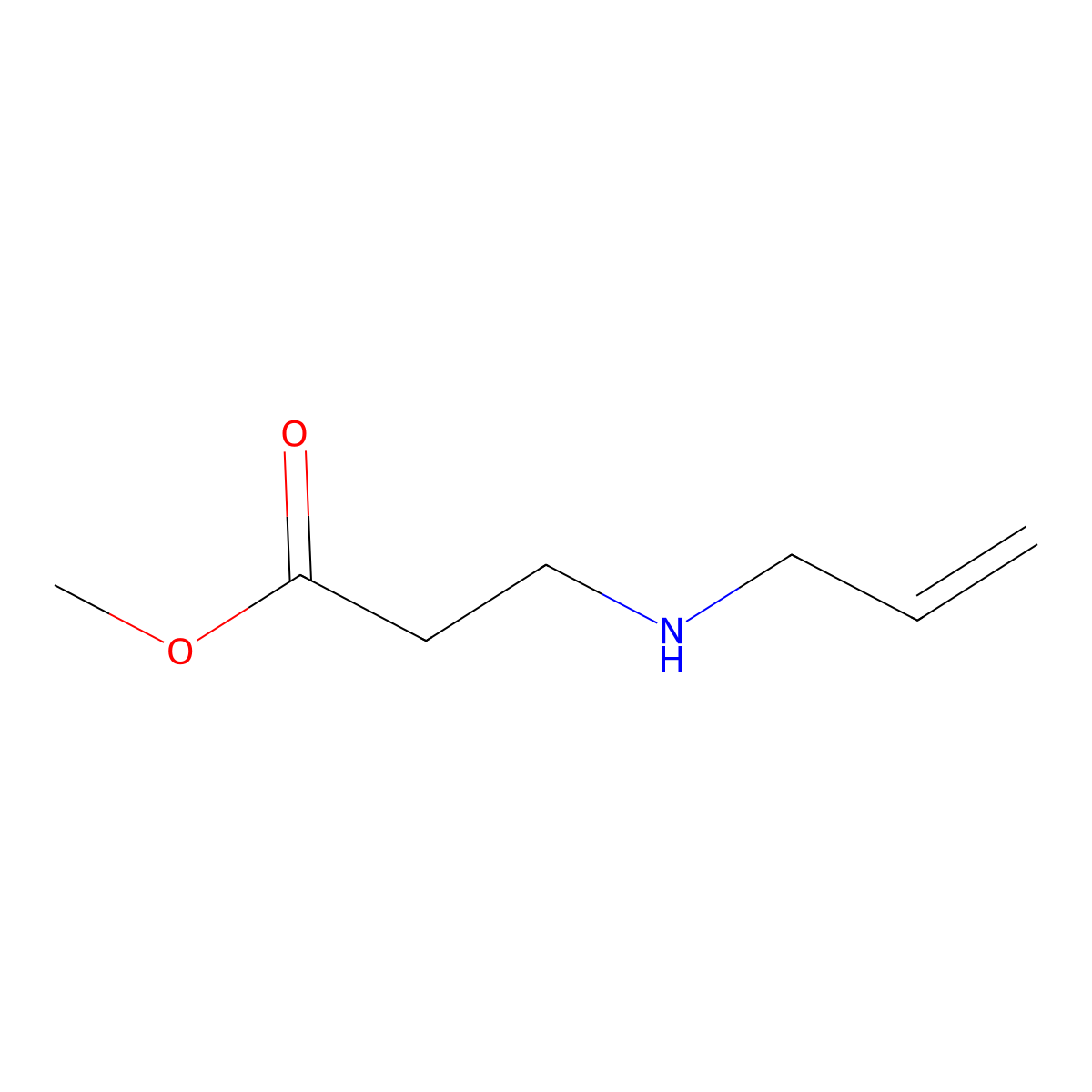 Methyl 3-(N-allylamino)propionate molecular structure, CAS 37732-74-4