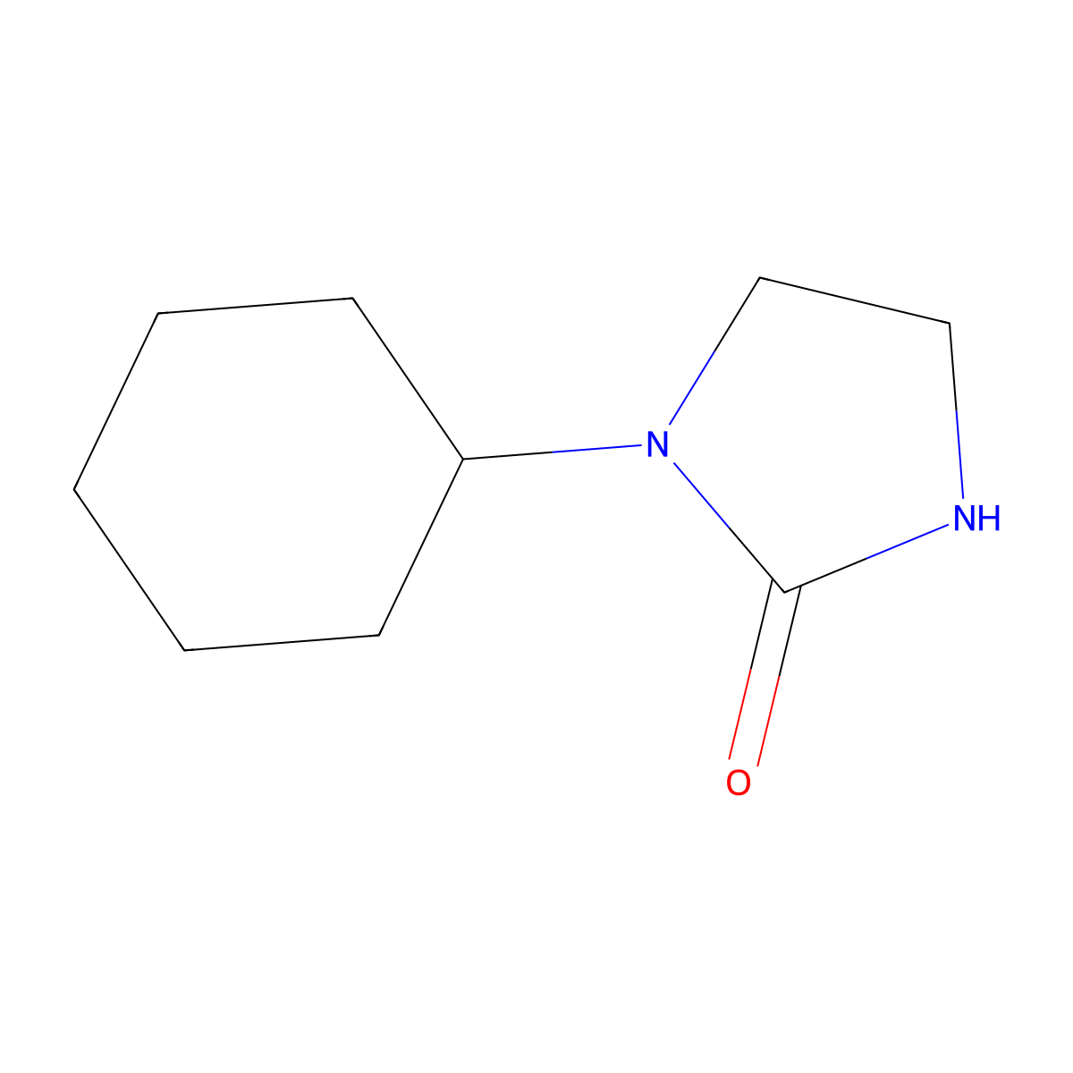 1-Cyclohexyl-2-imidazolidinone molecular structure, CAS 37732-88-0