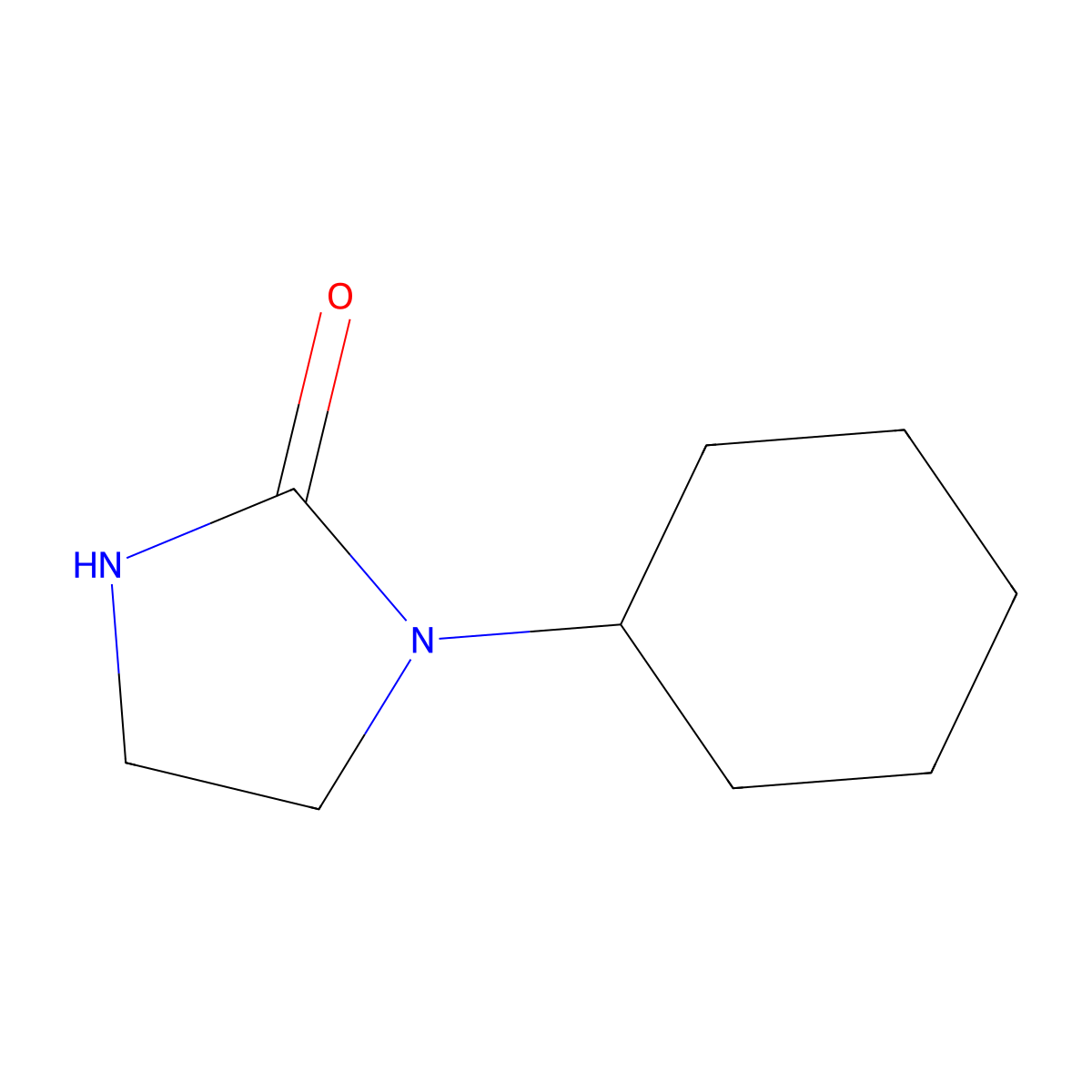 1-Cyclohexyl-2-imidazolidinone molecular structure, CAS 37732-88-0