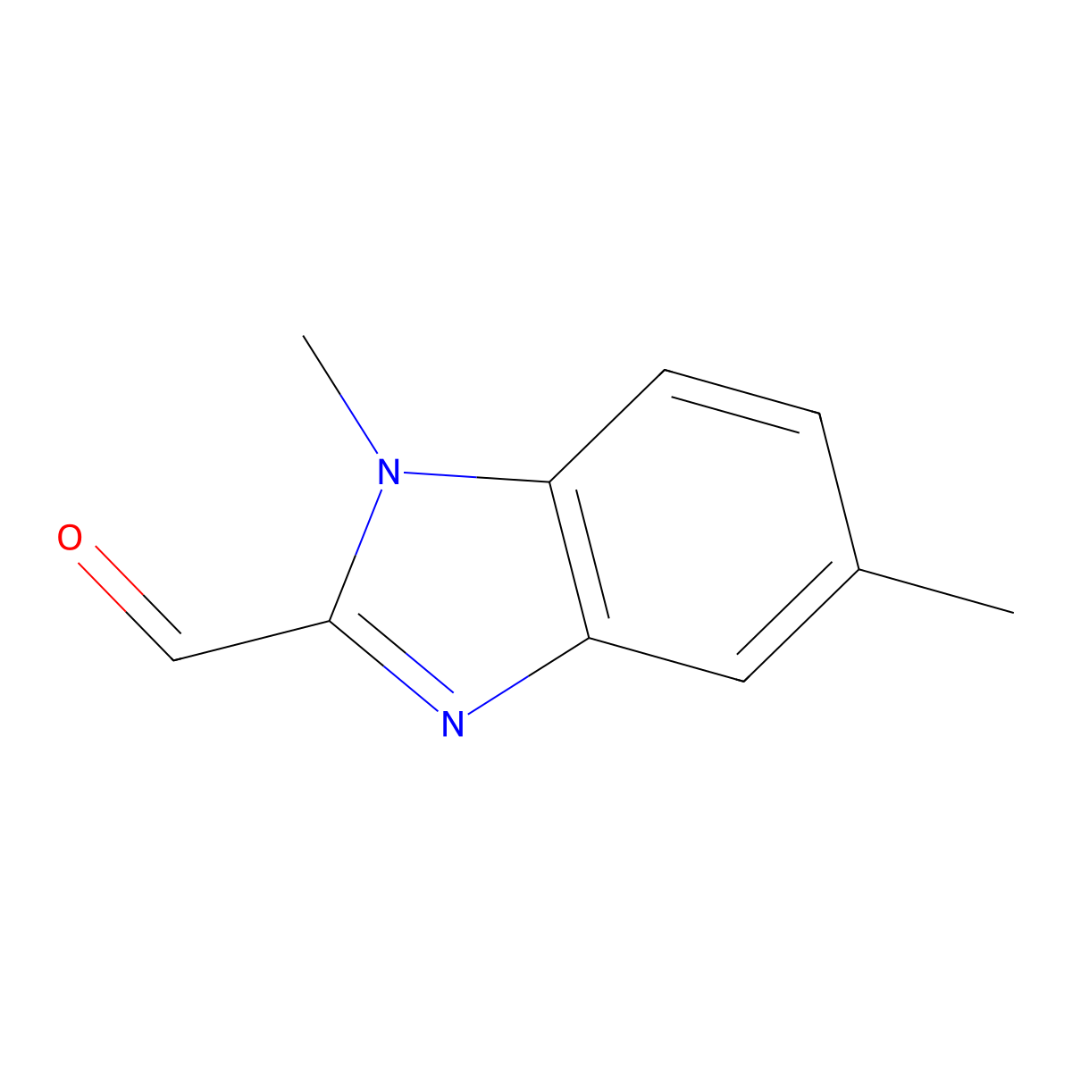 1,5-Dimethyl-1H-benzo[d]imidazole-2-carbaldehyde molecular structure, CAS 37735-10-7