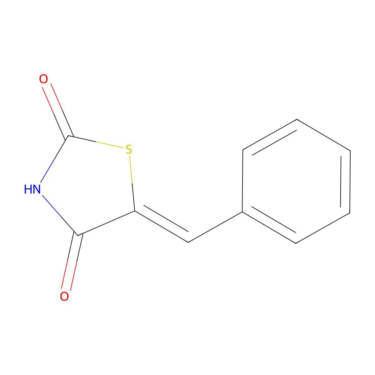 5-Benzylidene-2,4-thiazolidinedione molecular structure, CAS 3774-99-0