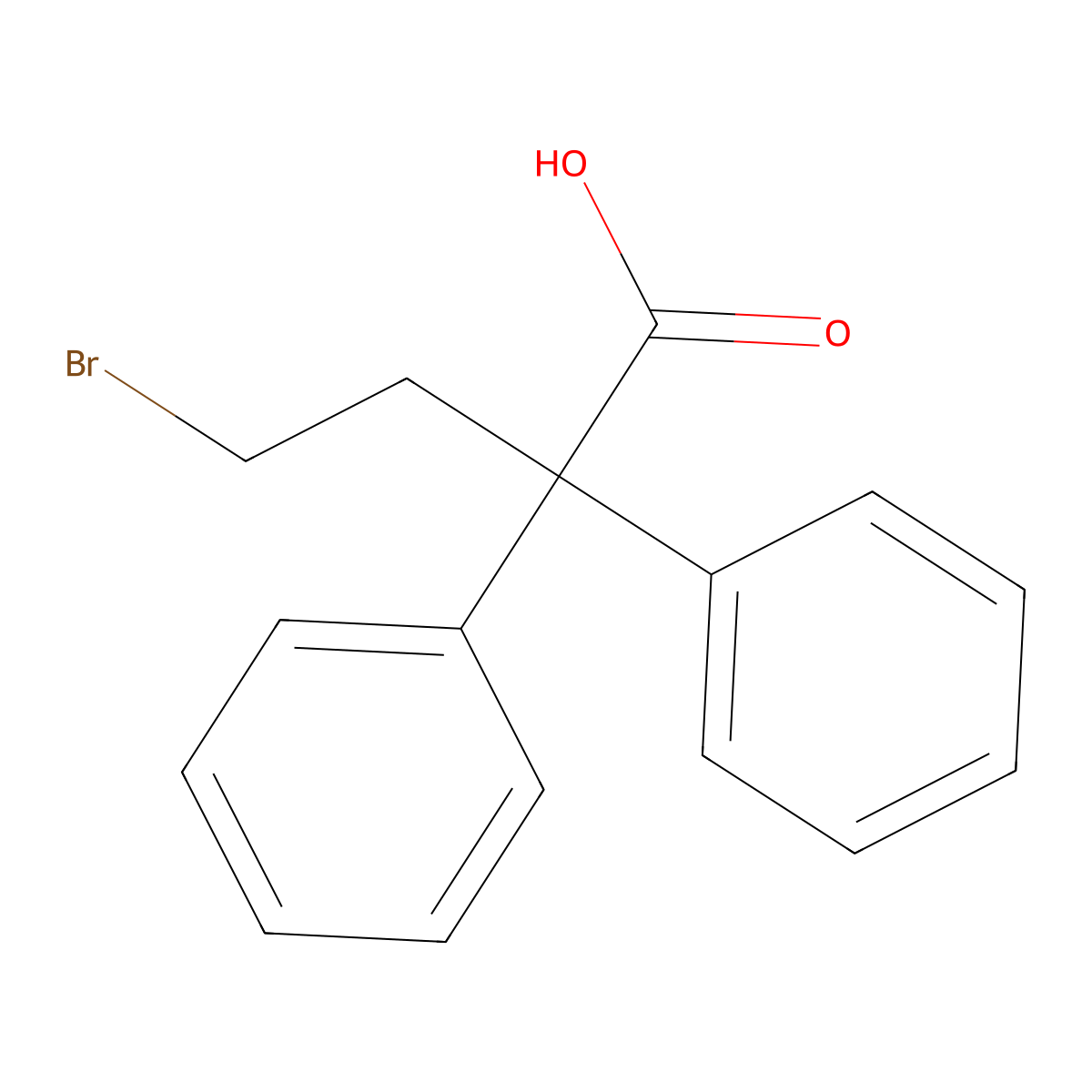 4-Bromo-2,2-diphenylbutyric acid molecular structure, CAS 37742-12-4