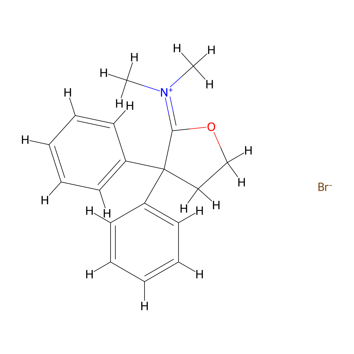 (Dihydro-3,3-diphenyl-3H-furan-2-ylidene)dimethylammonium bromide molecular structure, CAS 37743-18-3