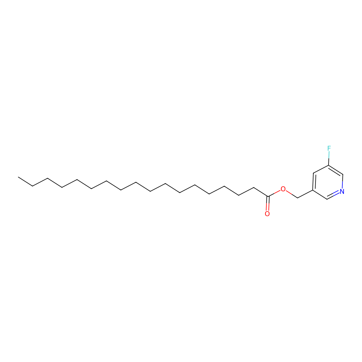 (5-Fluoropyridin-3-yl)methyl octadecanoate molecular structure, CAS 37744-27-7