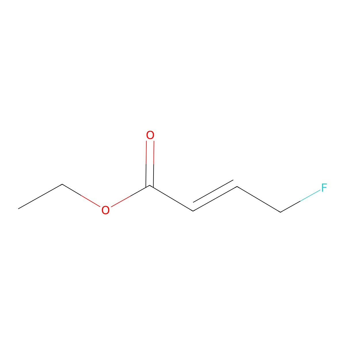 ethyl (2E)-4-fluorobut-2-enoate molecular structure, CAS 37746-77-3